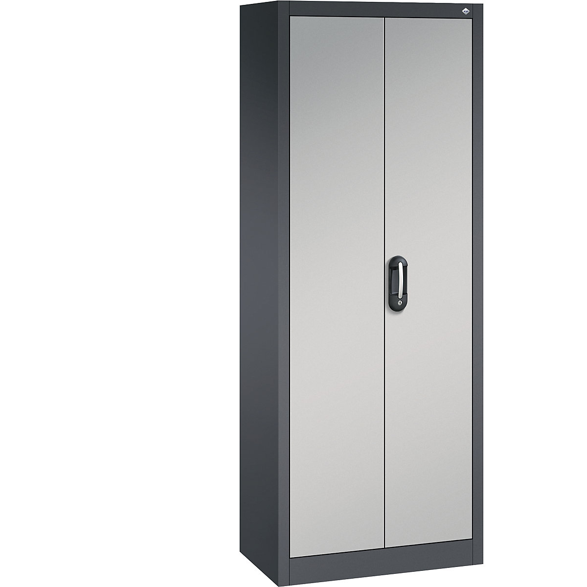 C+P – Armario universal ACURADO, A x P 700 x 400 mm, gris negruzco / aluminio blanco