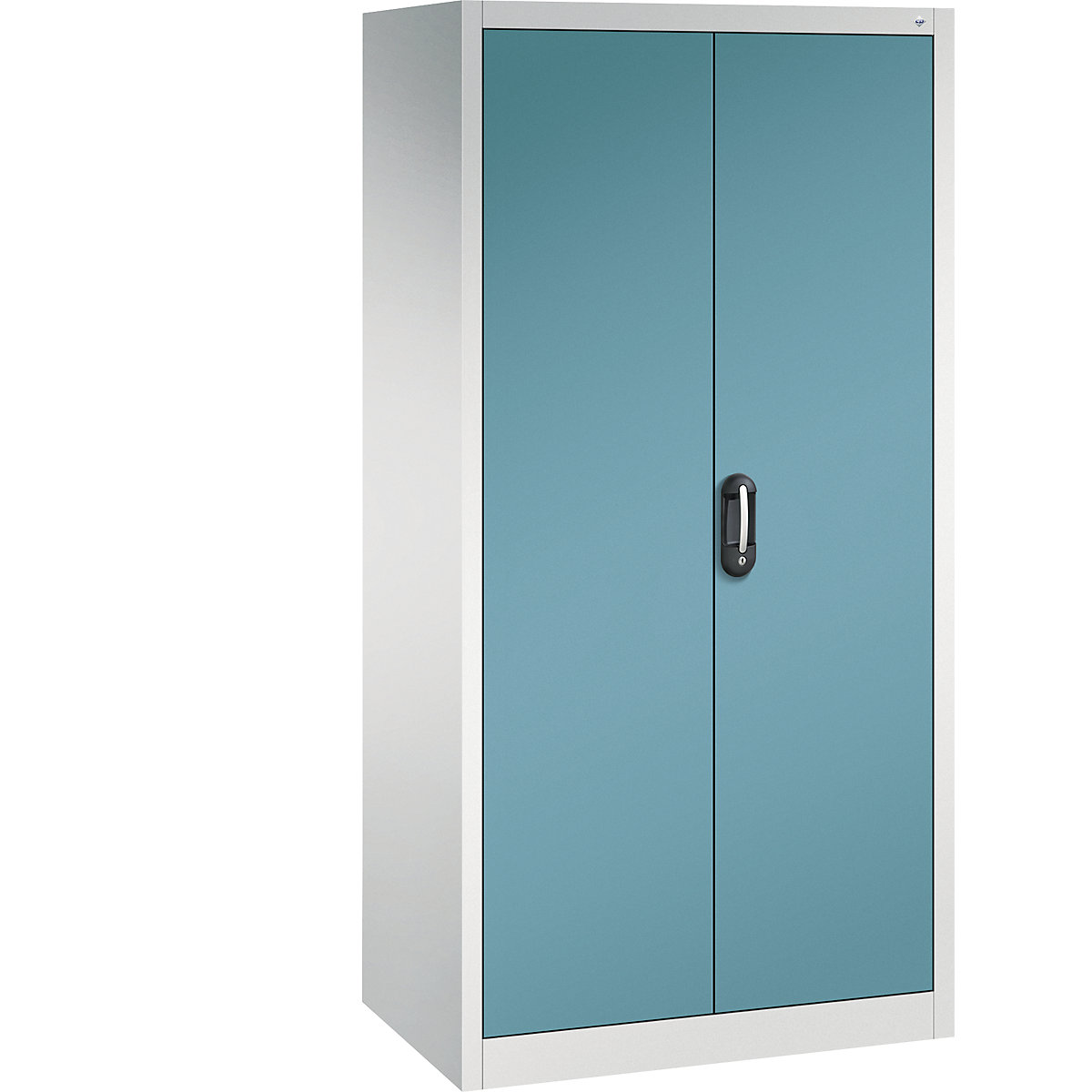 C+P – Armario universal ACURADO, A x P 930 x 600 mm, gris luminoso / azul agua