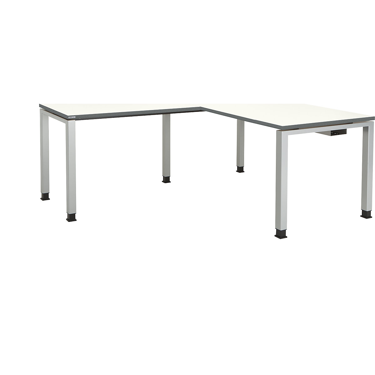 Escritorio, acoplado, patas de tubo cuadrado/rectangular &ndash; mauser