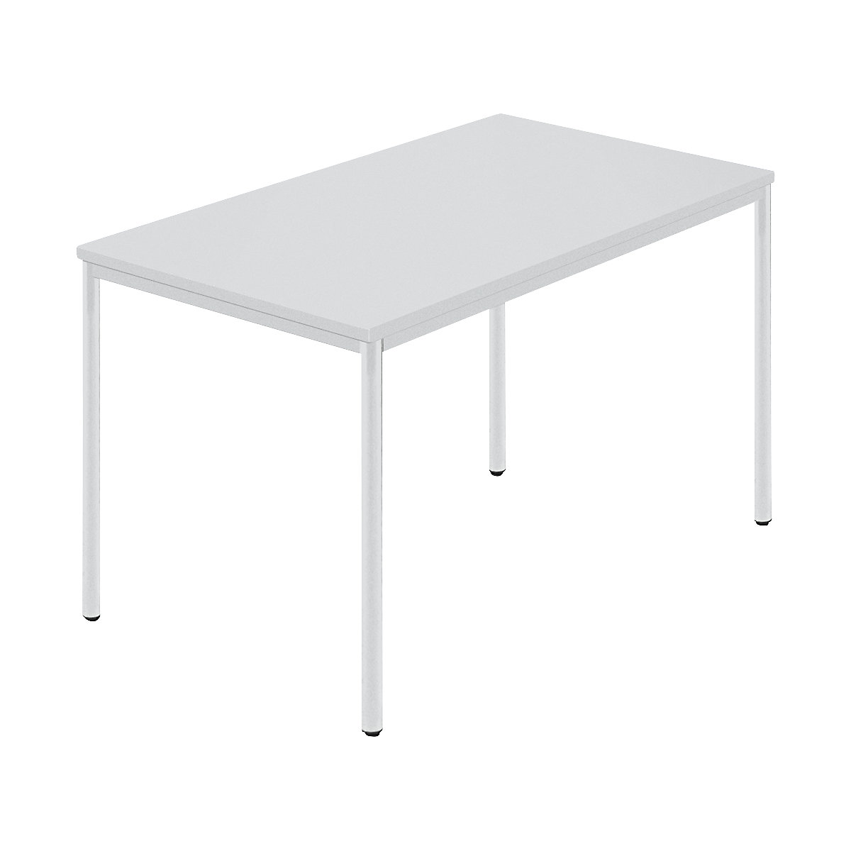 Mesa rectangular, tubo redondo revestido, A x P 1200 x 800 mm, gris / gris-5