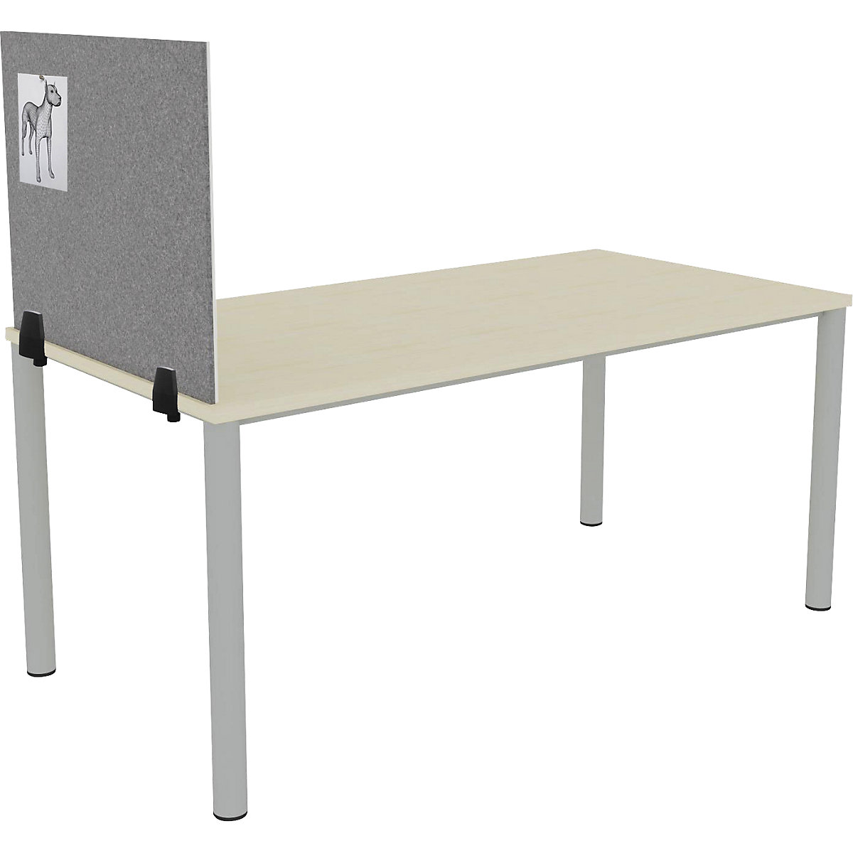 Pared separadora sobre la mesa para puesto de trabajo individual (Imagen del producto 2)-1