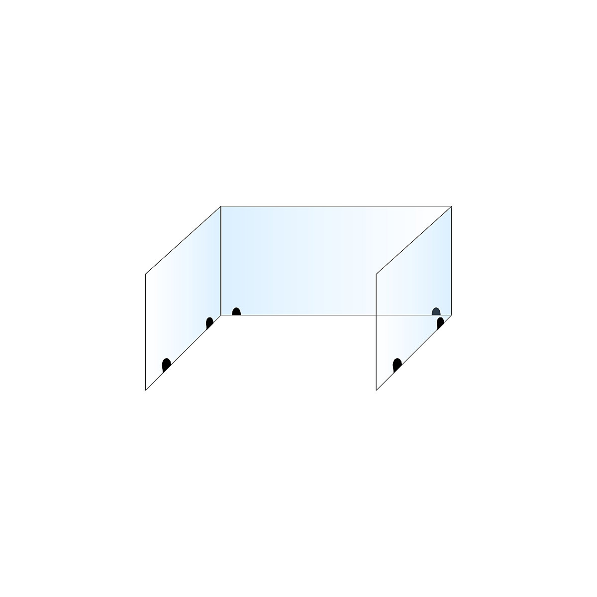 Pared separadora sobre la mesa para puesto de trabajo individual (Imagen del producto 8)-7