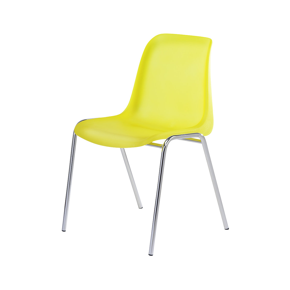 Silla con carcasa de plástico EUROPA, sin acolchado, carcasa de asiento amarillo brillante, UE 2 unidades-9