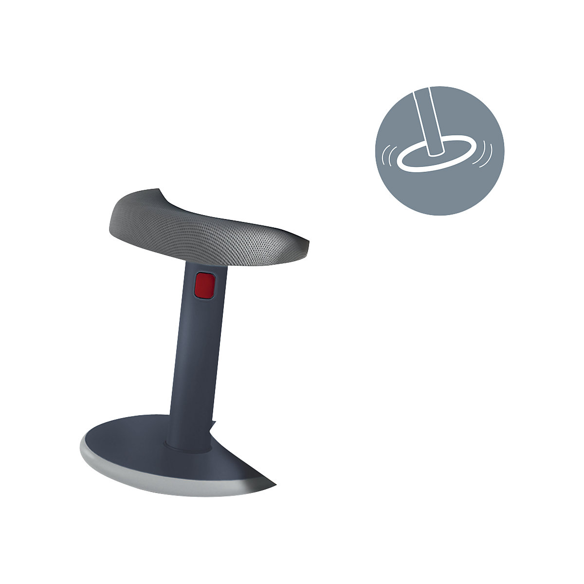 Taburete para trabajar sentado y de pie Ergo Cosy Activ – Leitz (Imagen del producto 3)-2