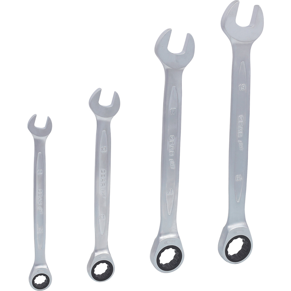 Zestaw kluczy płasko-oczkowych z grzechotką GEARplus – KS Tools (Zdjęcie produktu 2)-1
