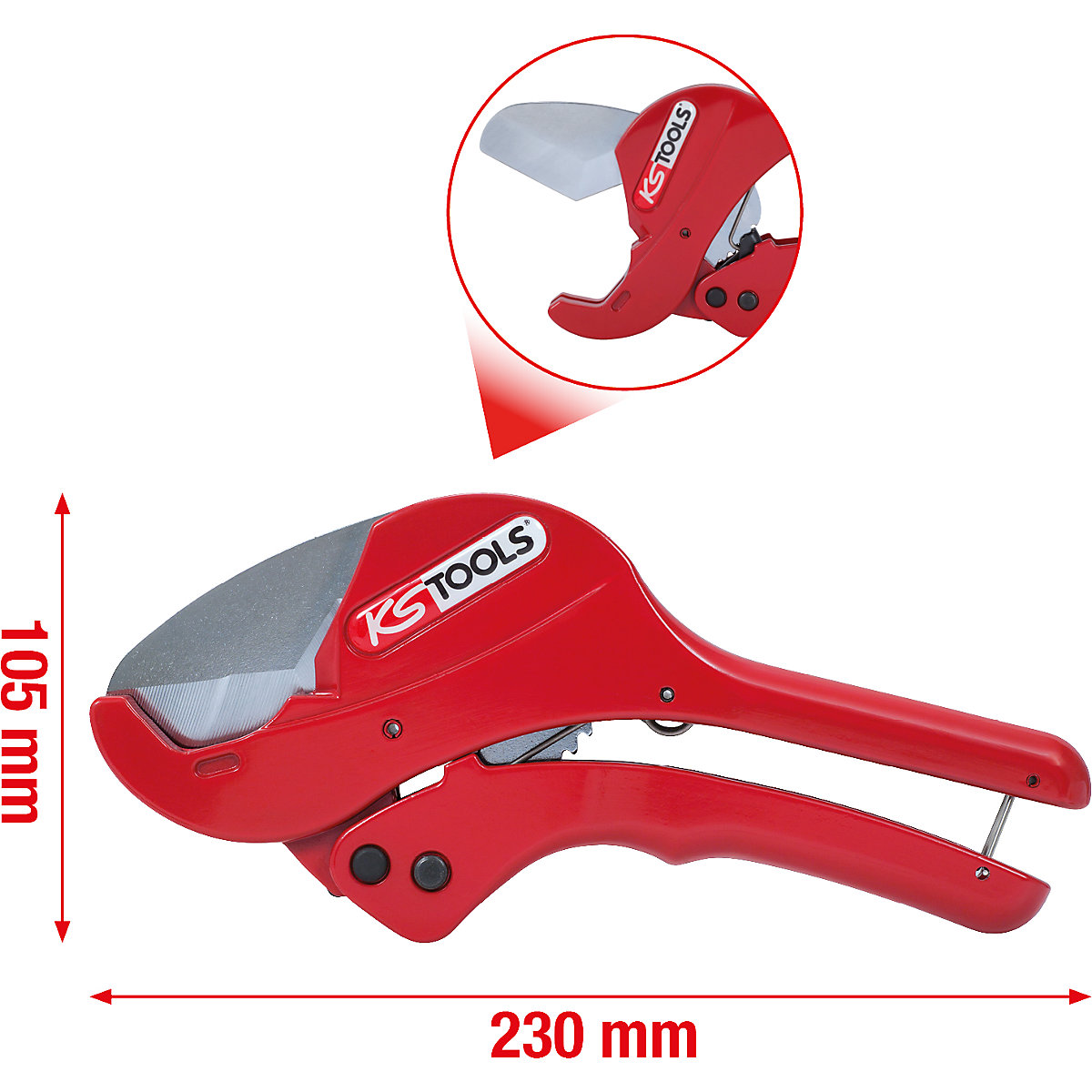 Automatyczne nożyce do rur z tworzyw – KS Tools (Zdjęcie produktu 6)-5