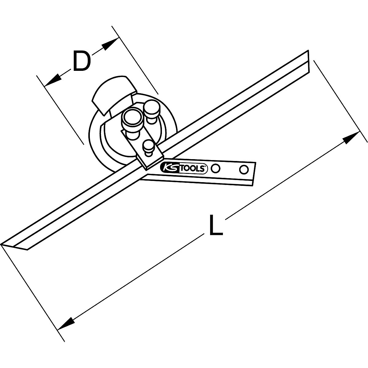 Kątomierz uniwersalny – KS Tools (Zdjęcie produktu 2)-1