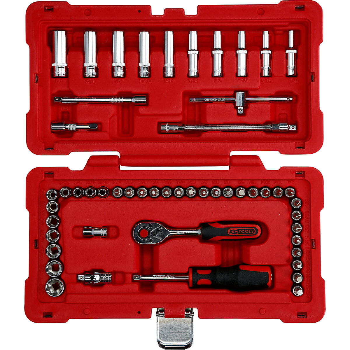 Zestaw kluczy nasadowych CHROMEplus 1/4'&#x27; – KS Tools (Zdjęcie produktu 4)-3