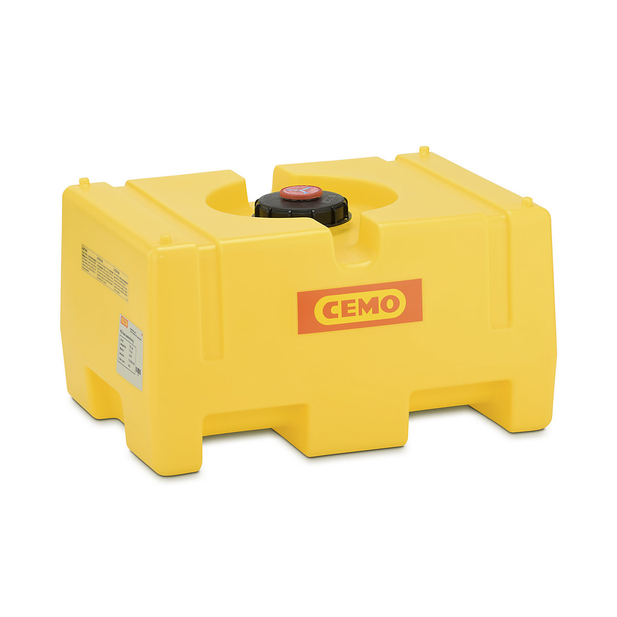 CEMO – Butoi din PE pentru apă, sub formă de cutie, galben, butoi PE, sub formă de cutie 125 l