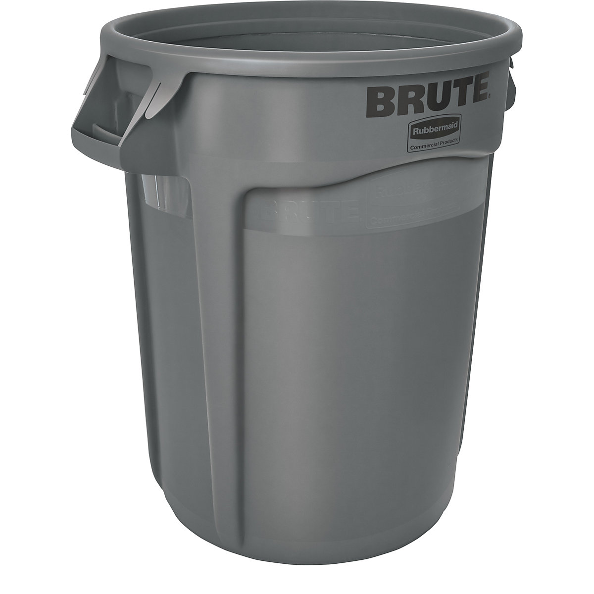 Rubbermaid – Container universal/recipient multifuncțional BRUTE®, rotund, capacitate cca. 121 l, gri