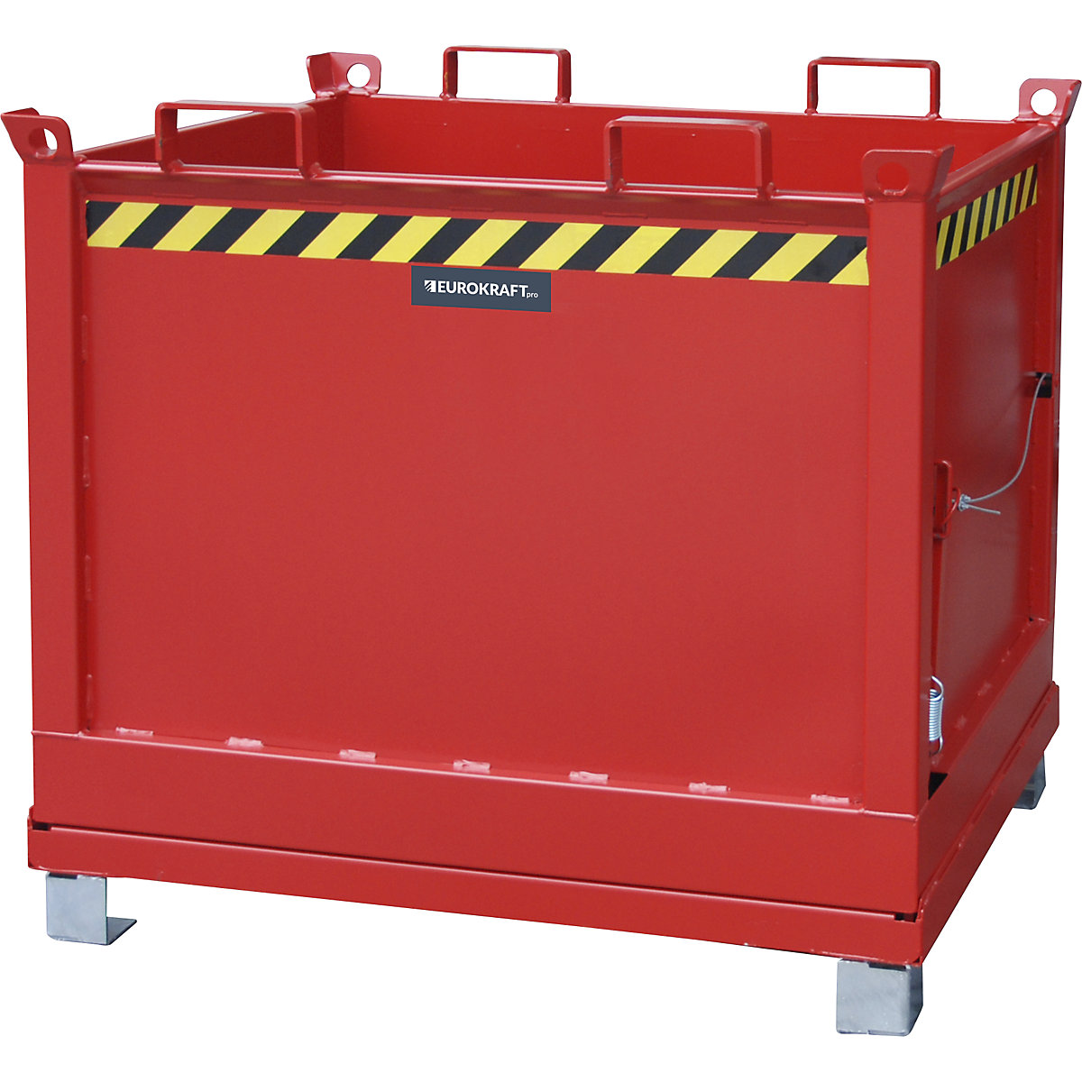 Container cu podea pliabilă – eurokraft pro, volum 1,0 m³, roșu aprins RAL 3000-12