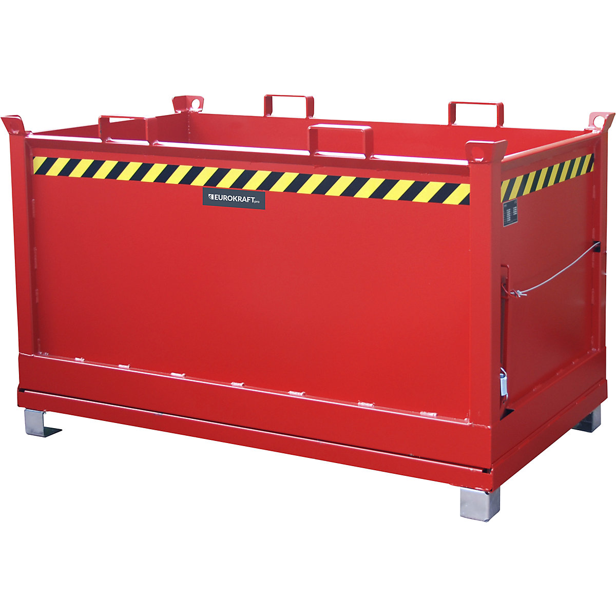 Container cu podea pliabilă – eurokraft pro, volum 1,5 m³, roșu aprins RAL 3000-9