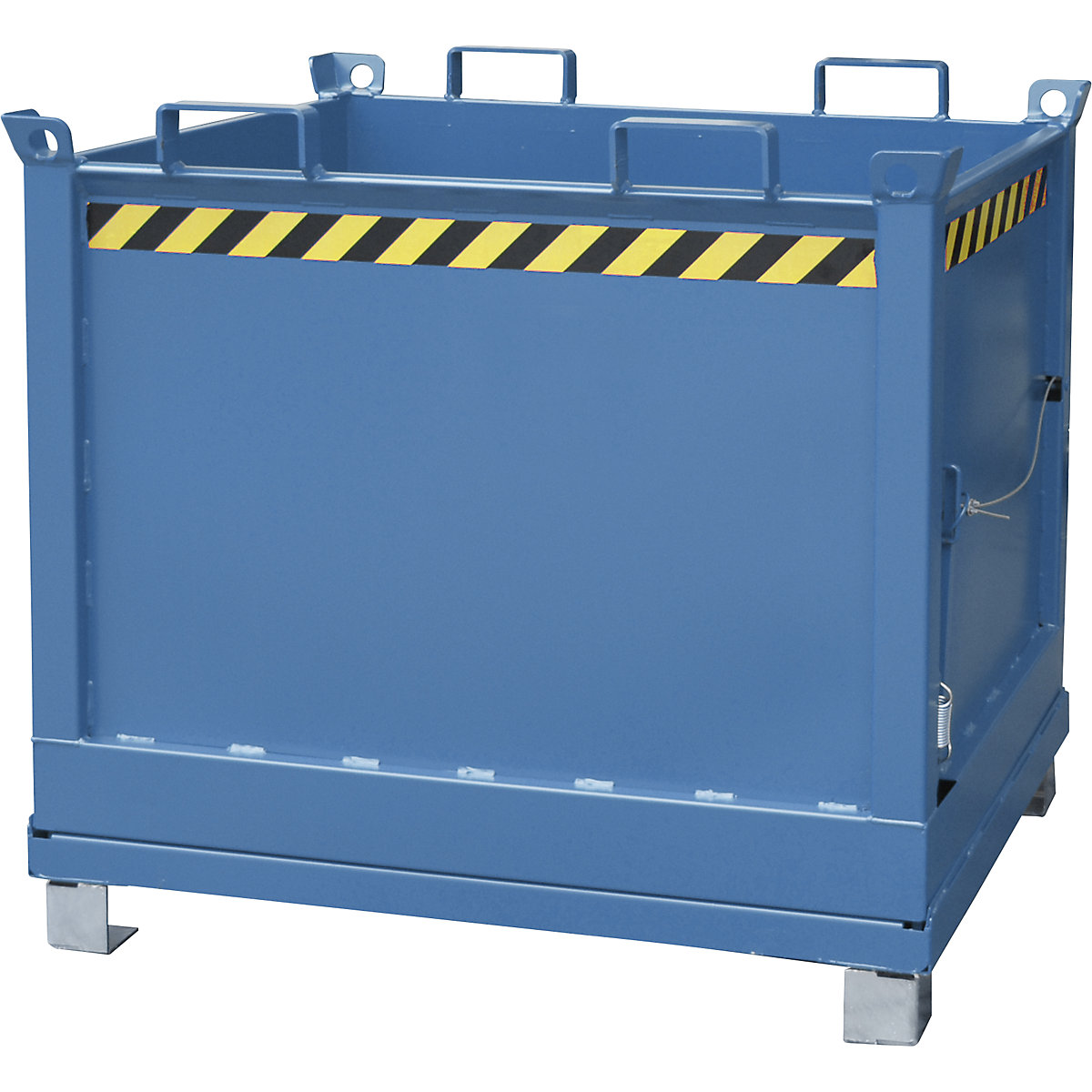Container cu podea pliabilă – eurokraft pro, volum 1,0 m³, albastru gențiană RAL 5010-14