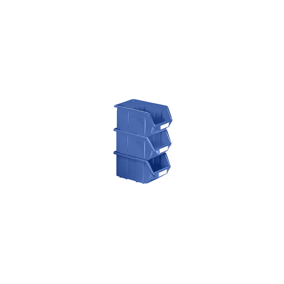 Cutie de depozitare deschisă din polipropilenă, lung. x lăț. x î. 125 x 113 x 64 mm, amb. 30 bucăți, albastru, amb. 30 buc.-7
