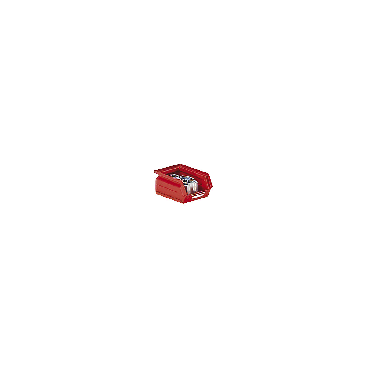 Cutie de depozitare deschisă din tablă de oțel, lung. x lăț. x î. 165 x 103 x 75 mm, roșu aprins-2