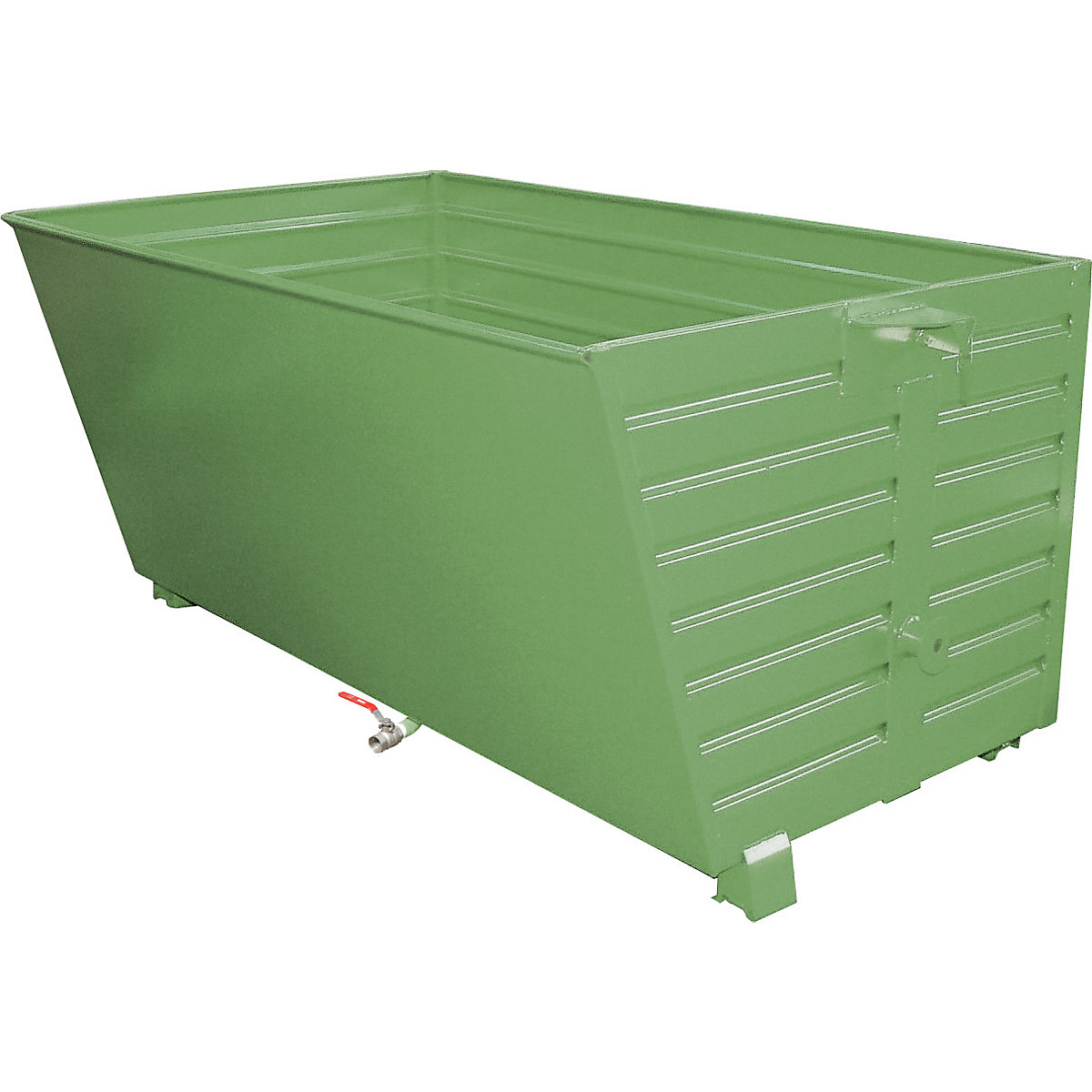 Container basculant și stivuibil pentru șpan BSS, cu inserție cu sită – eurokraft pro