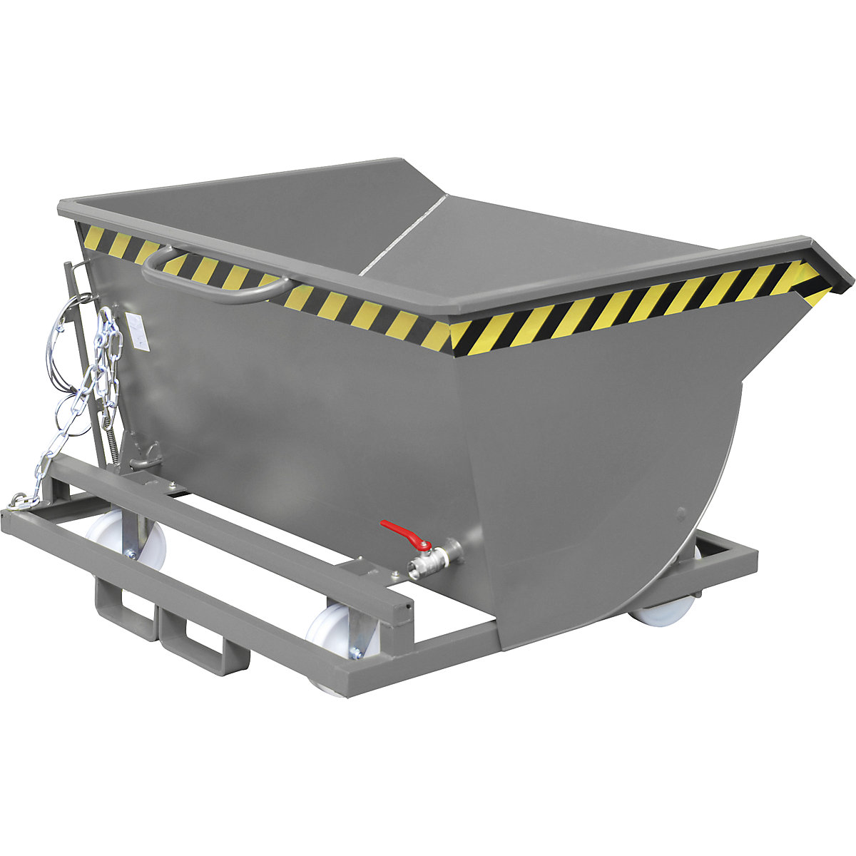Recipient basculant pentru șpanuri, cu roți din poliamidă – eurokraft pro (Imagine produs 2)-1