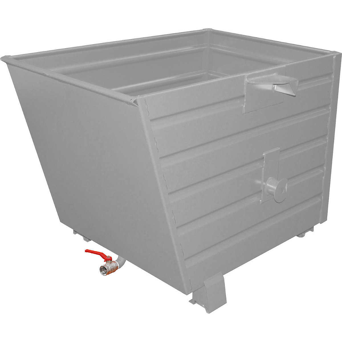 Container basculant și stivuibil pentru șpan BSL – eurokraft pro, volum 0,7 m³, gri șobolan-4