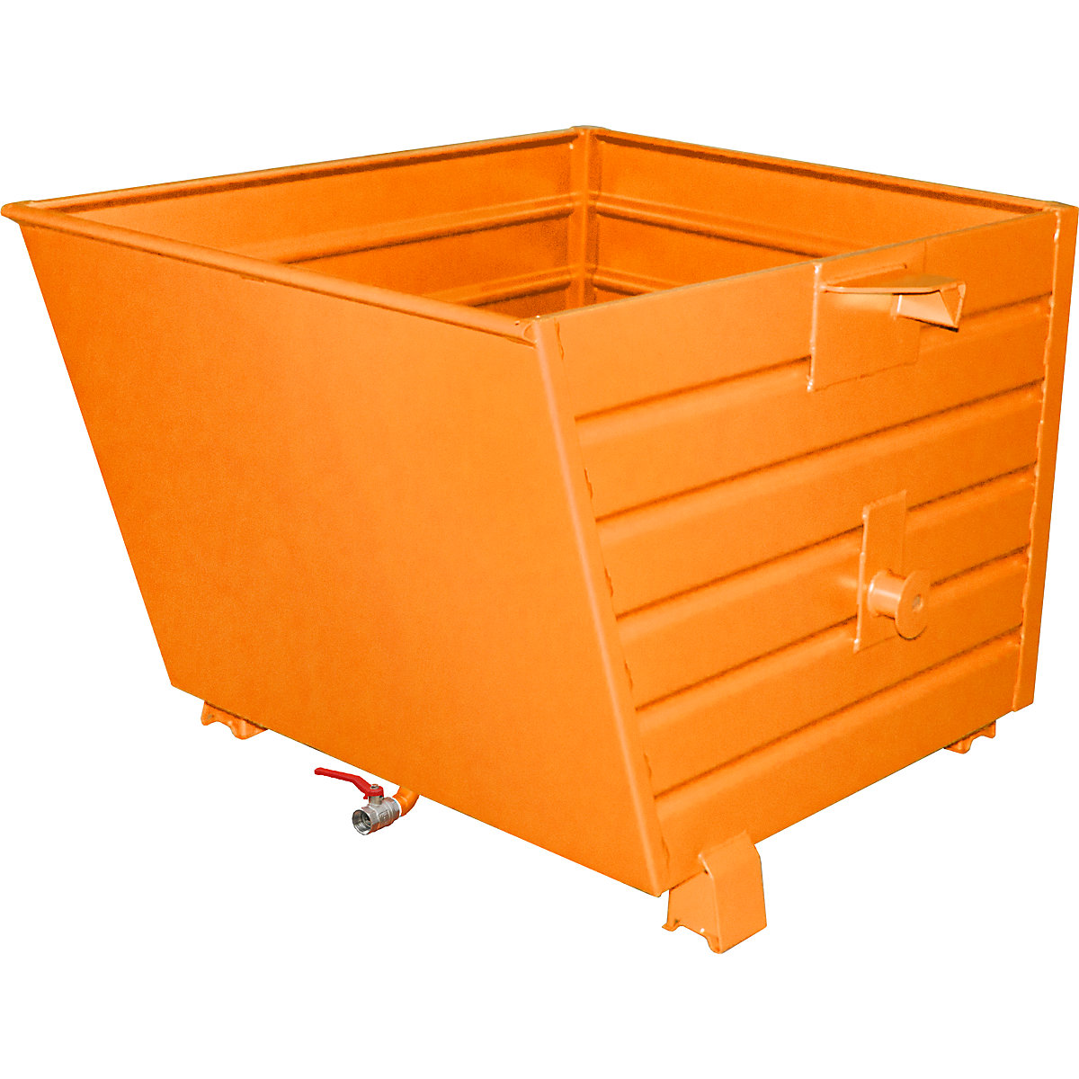 EUROKRAFTpro – Container basculant și stivuibil pentru șpan BSL, volum 0,9 m³, galben-portocaliu