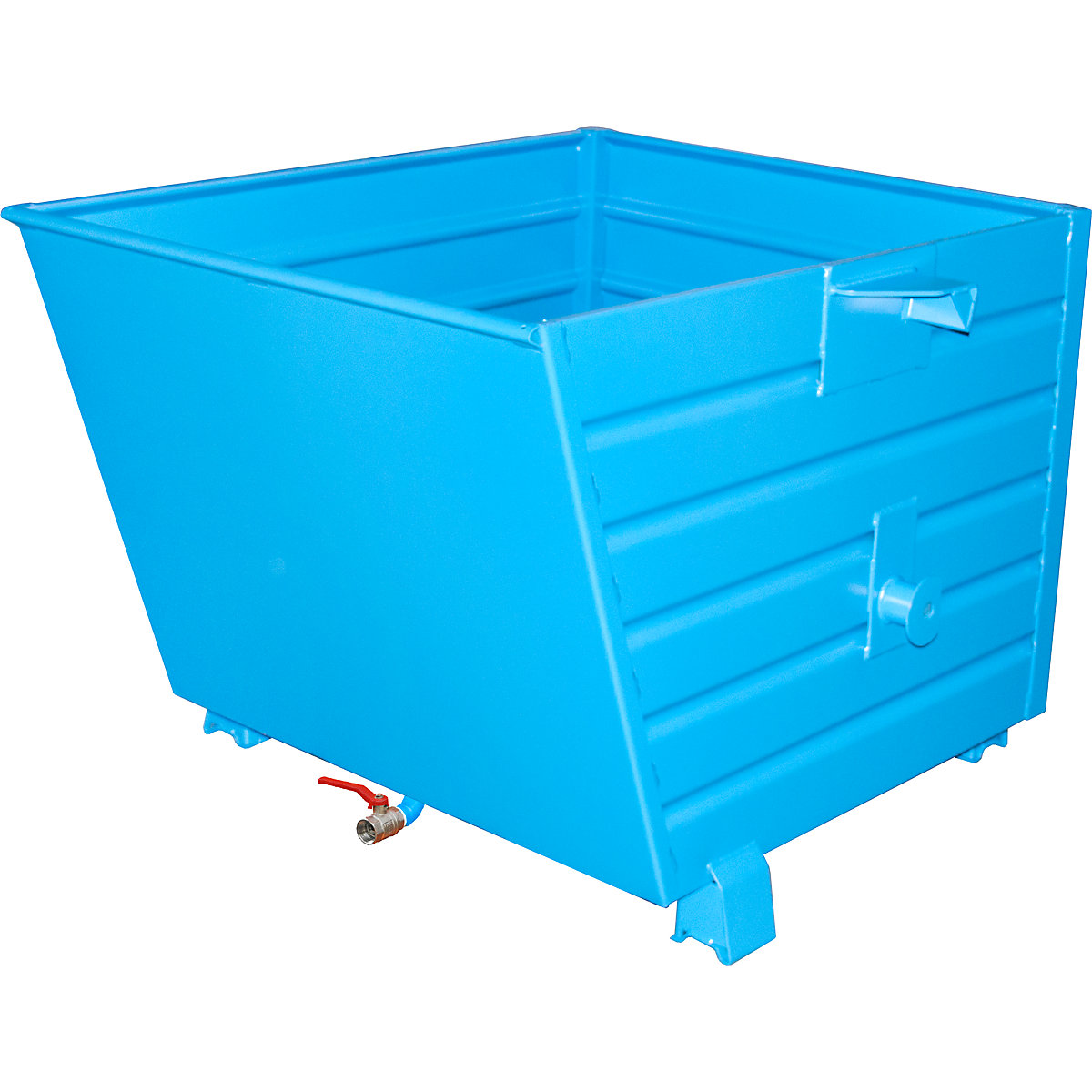 EUROKRAFTpro – Container basculant și stivuibil pentru șpan BSL, volum 0,9 m³, albastru deschis