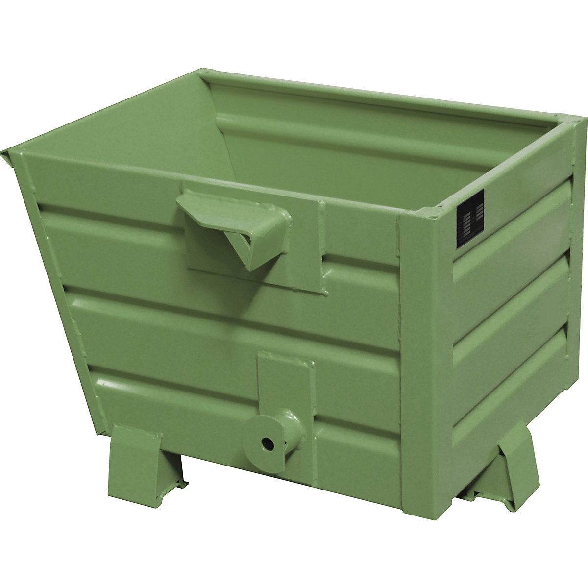 EUROKRAFTpro – Container basculant și stivuibil pentru șpan BSS, volum 0,3 m³, verde reseda