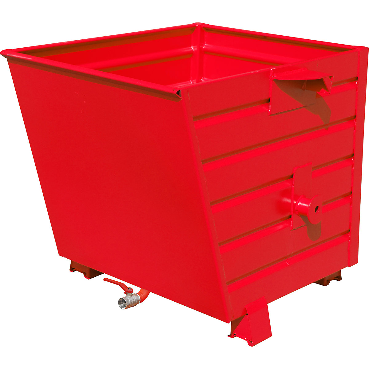 EUROKRAFTpro – Container basculant și stivuibil pentru șpan BSS, volum 0,55 m³, roșu aprins
