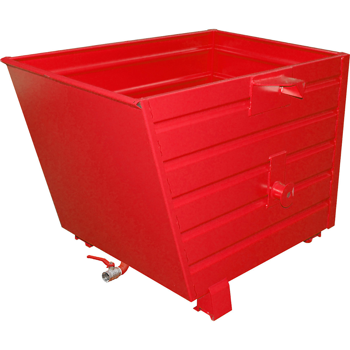 EUROKRAFTpro – Container basculant și stivuibil pentru șpan BSS, volum 0,7 m³, roșu aprins
