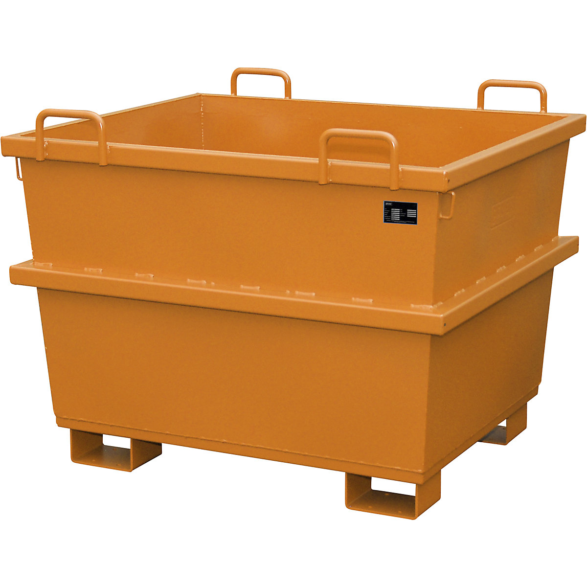 Container universal – eurokraft pro, volum 0,75 m³, galben-portocaliu