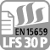 Požiarna odolnosť podľa EN 15659 LFS 30 P. Tieto trezory boli podrobené 30-minútovej skúške požiarnej odolnosti pri 840 °C.