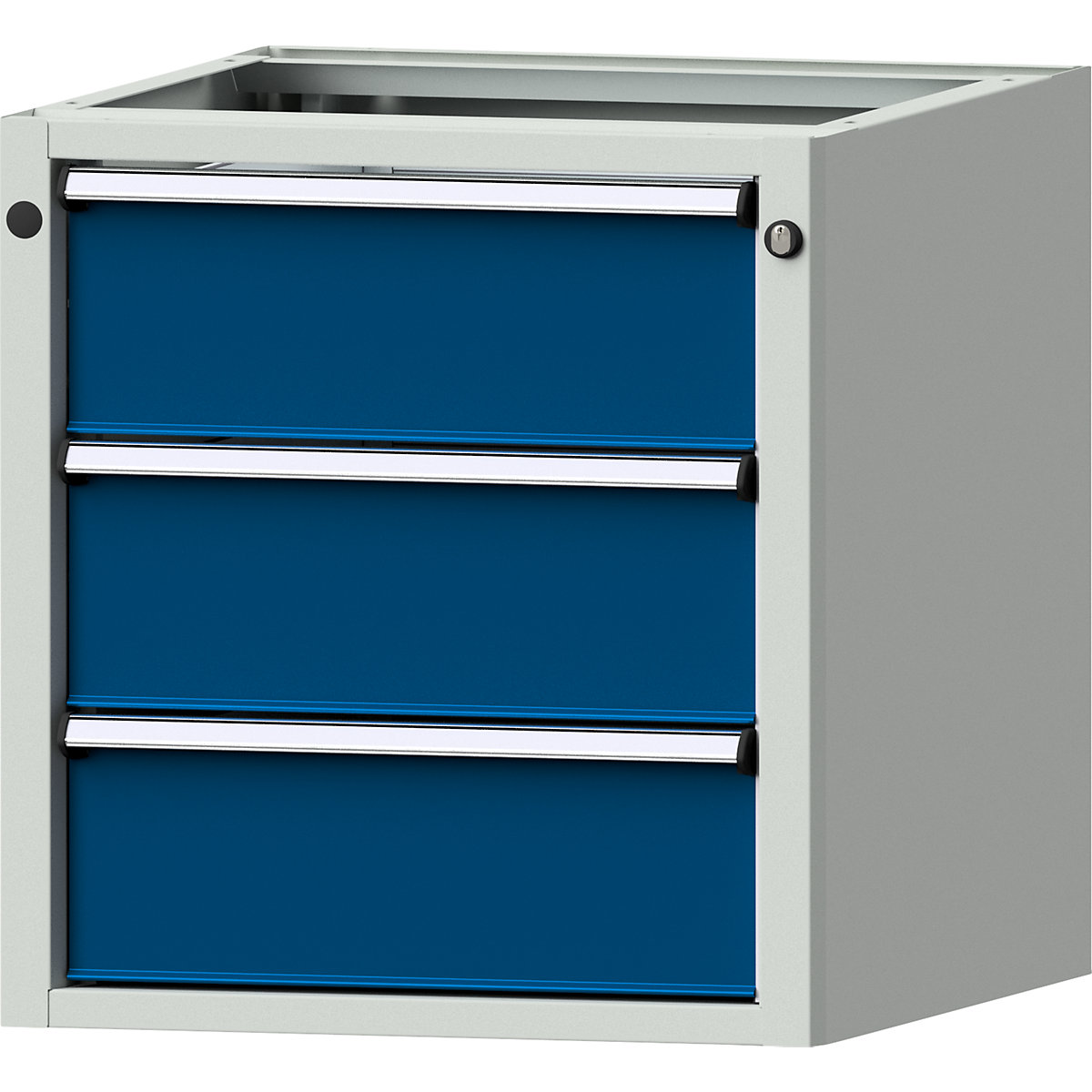 Podstavná skříňka pro pracovní stoly s elektrickým přestavováním výšky LIFT – ANKE, š x h 570 x 615 mm, výška 600 mm, 3 zásuvky (výška 180 mm)-3