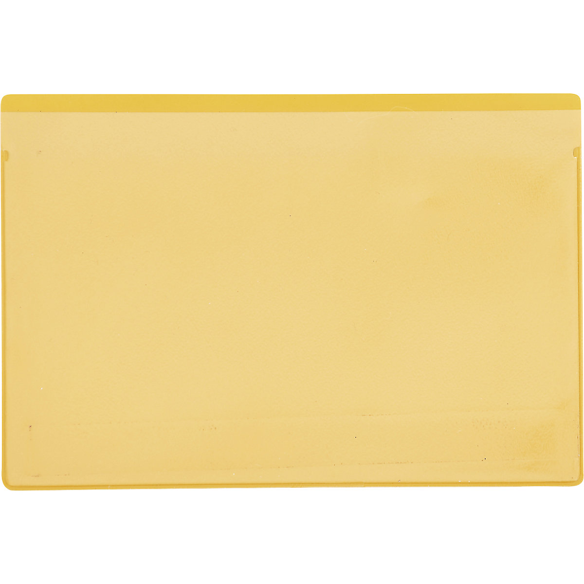 Kieszenie na etykiety, opak. 50 szt., z paskiem magnetycznym, szer. x wys. 160 x 110 mm, DIN A6, żółte-8