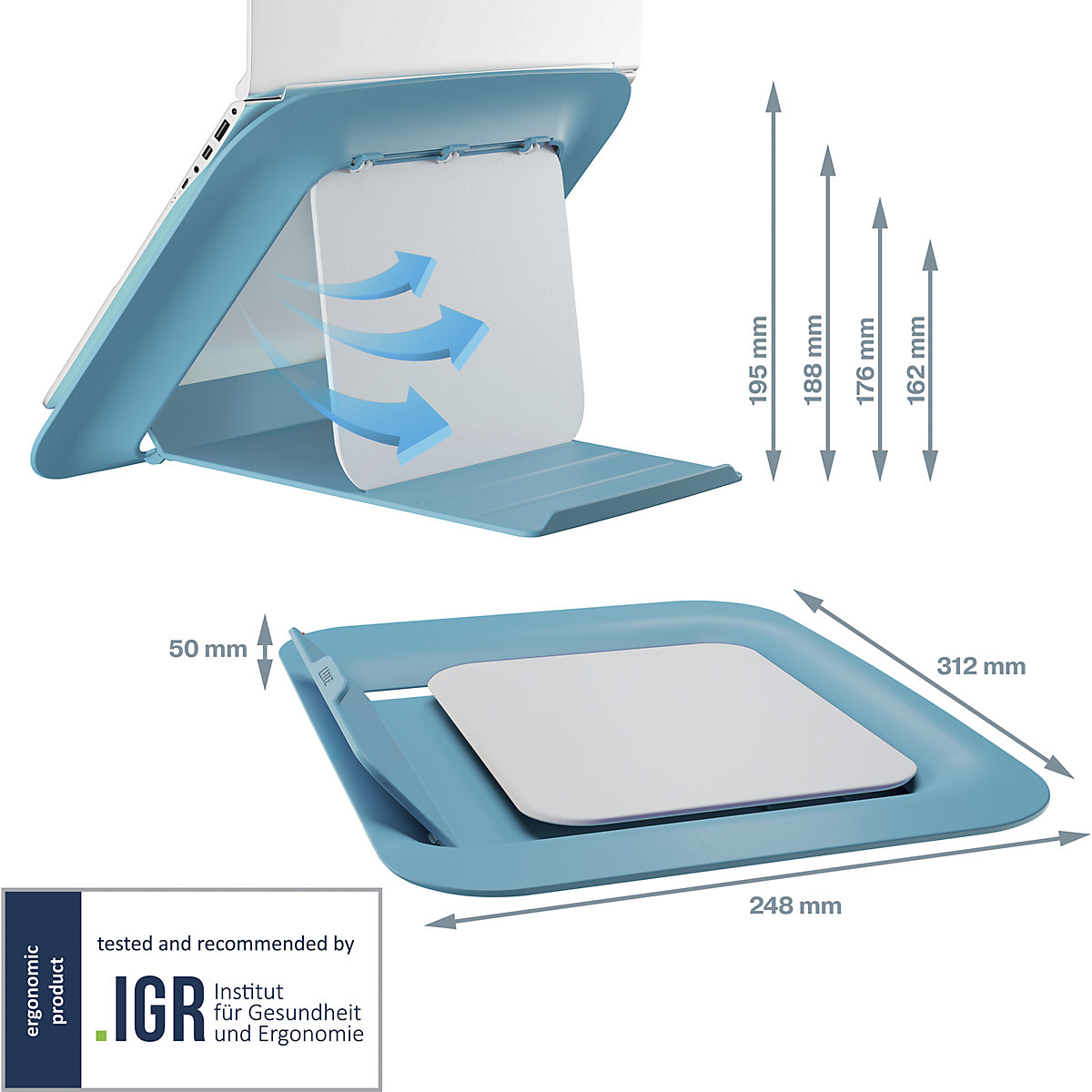 Laptop stand Leitz Ergo – Leitz (Product illustration 5)-4