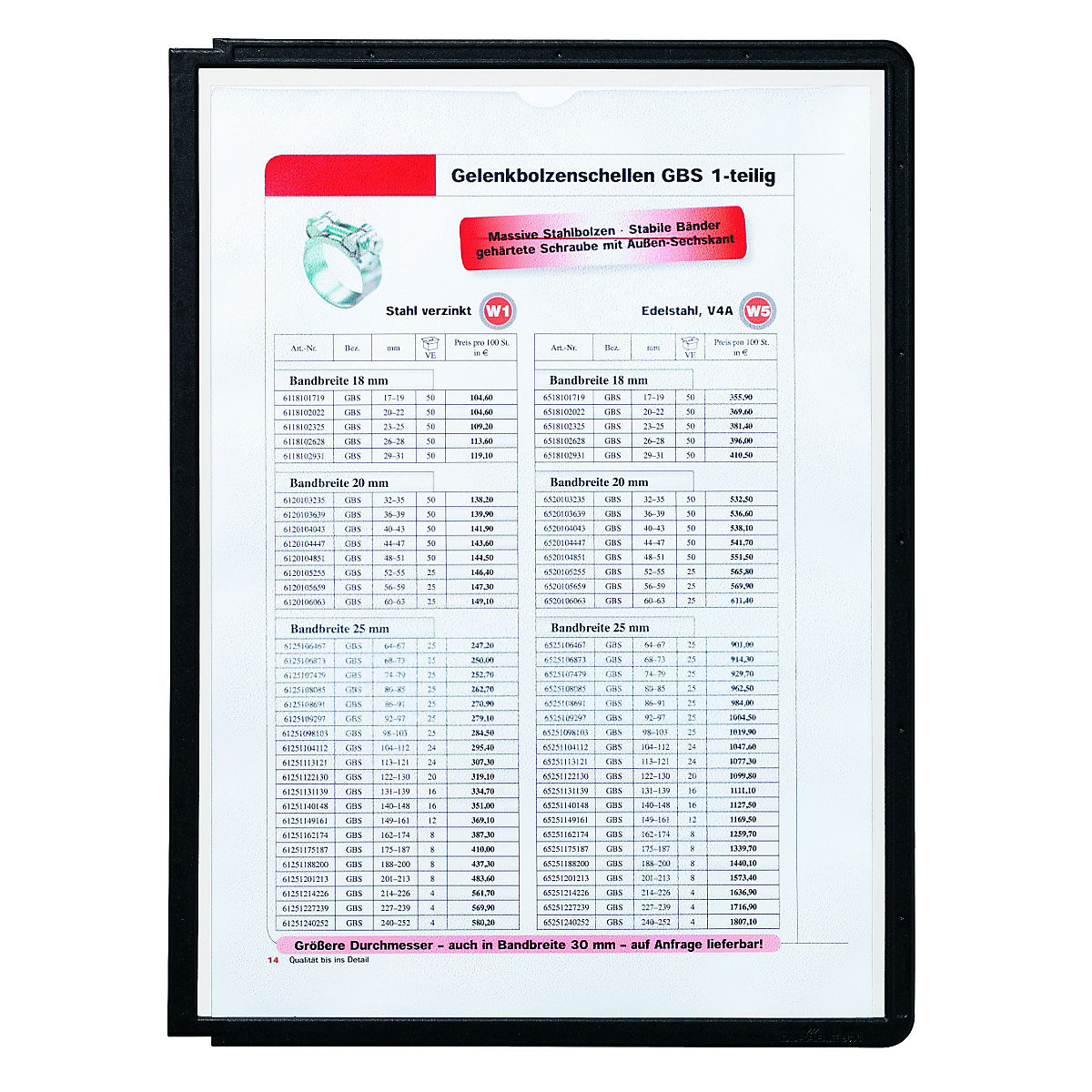 Clear view panel with profiled frame – DURABLE (Product illustration 5)-4