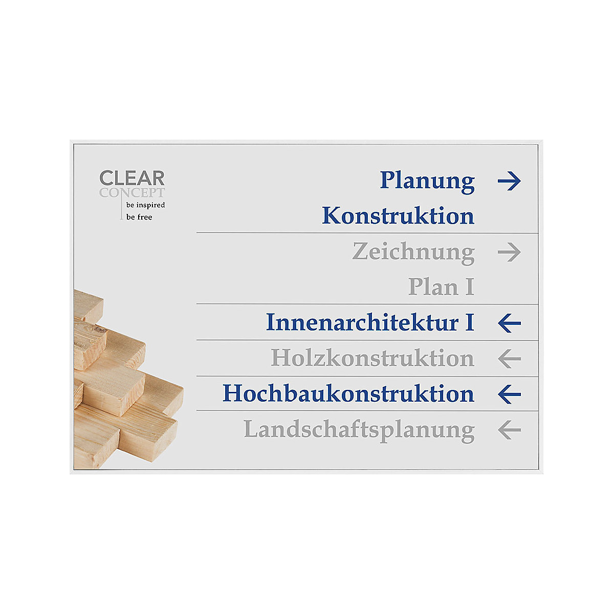 MADRID Silver Line™ direction sign