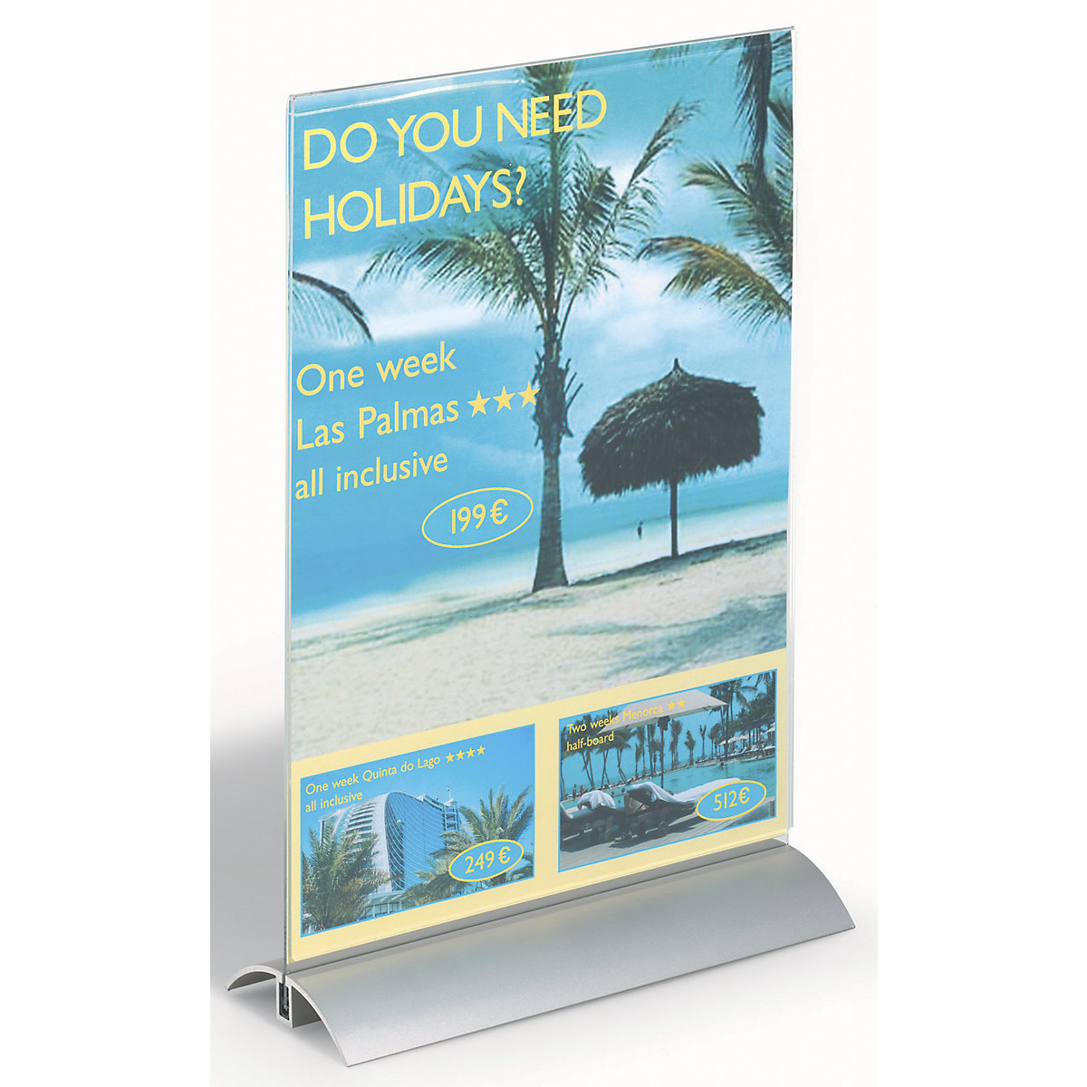 Tabletop stand, acrylic with aluminium base - DURABLE