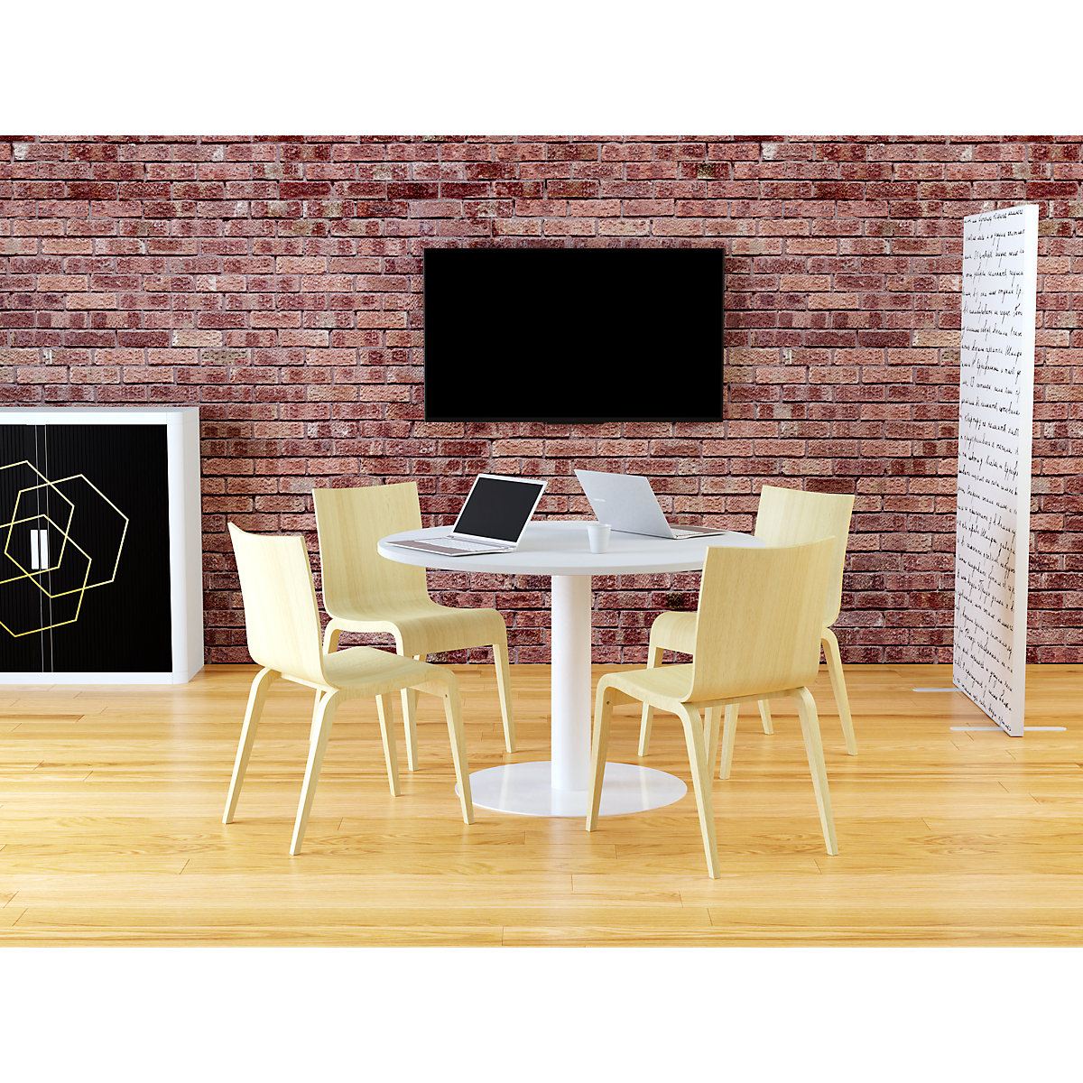 Conference table, Ø 1150 mm – meet (Product illustration 3)-2