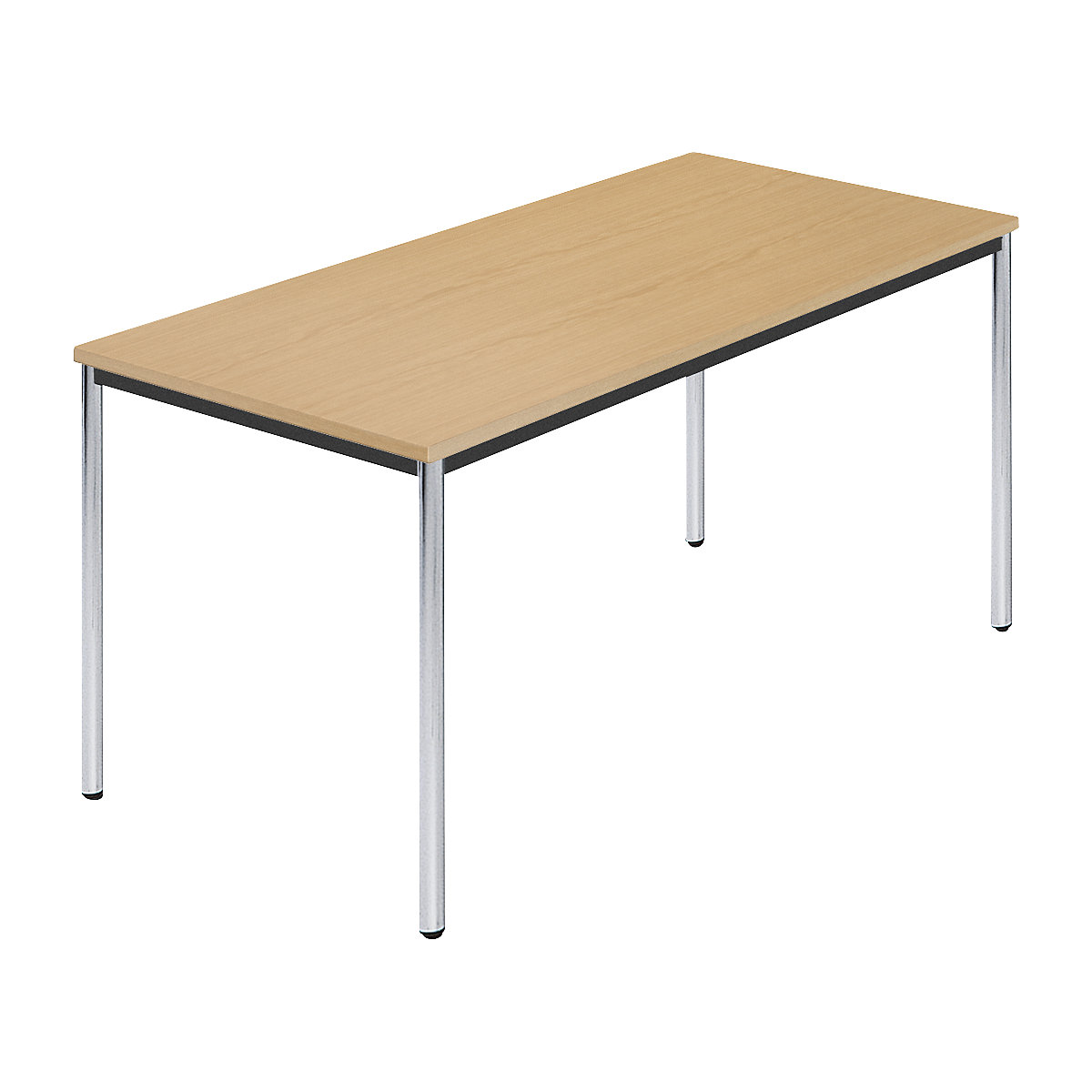 Rectangular table, chrome plated round tubes