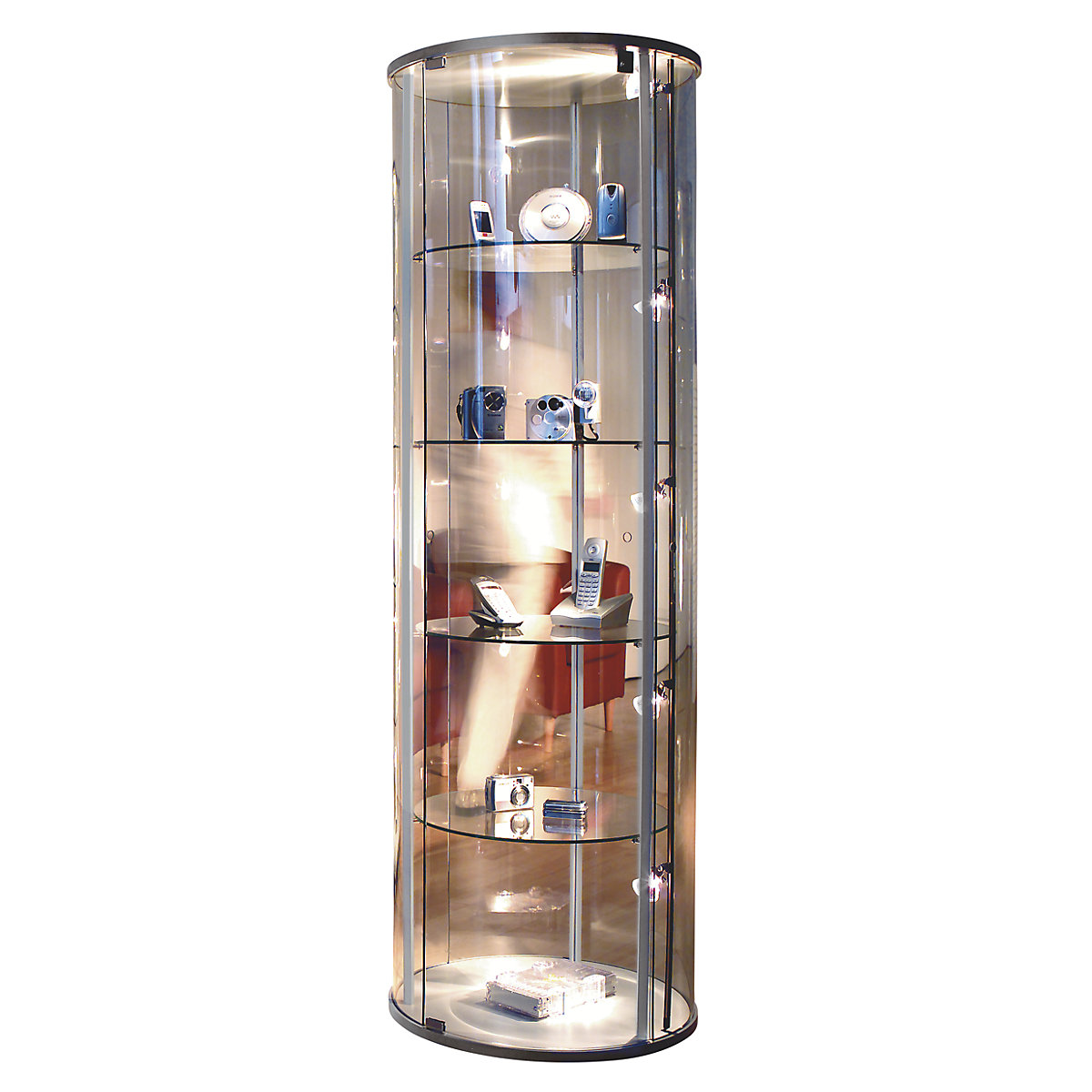 Glass display cabinet