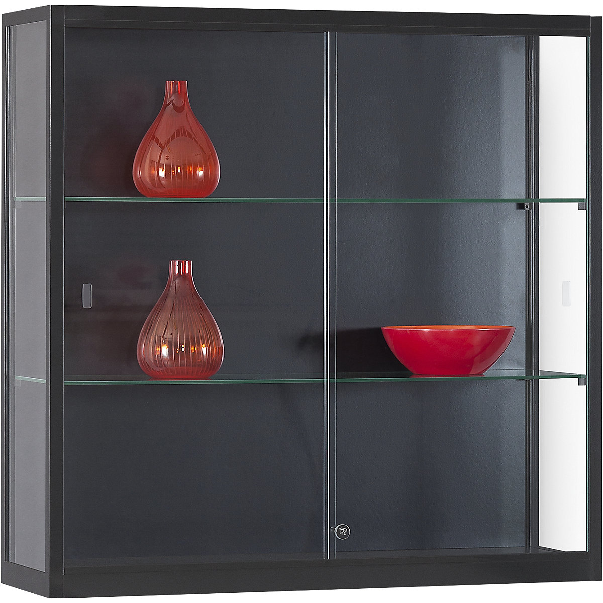 Wall mounted glass cabinet, width 1000 mm, without lighting