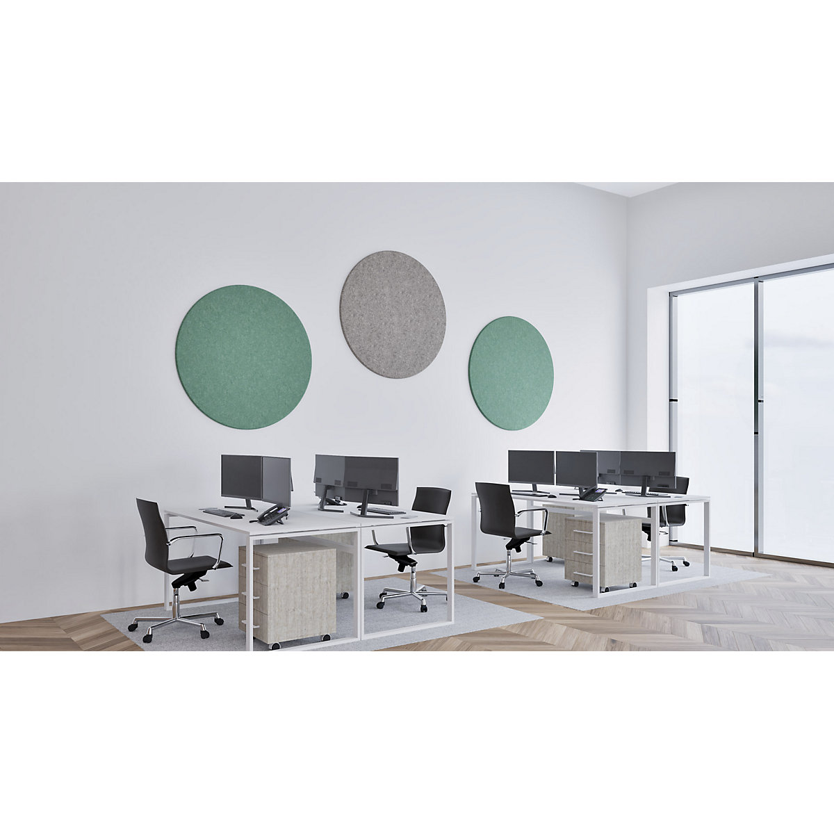 Acoustic ceiling panel, PET felt – eurokraft basic (Product illustration 10)-9