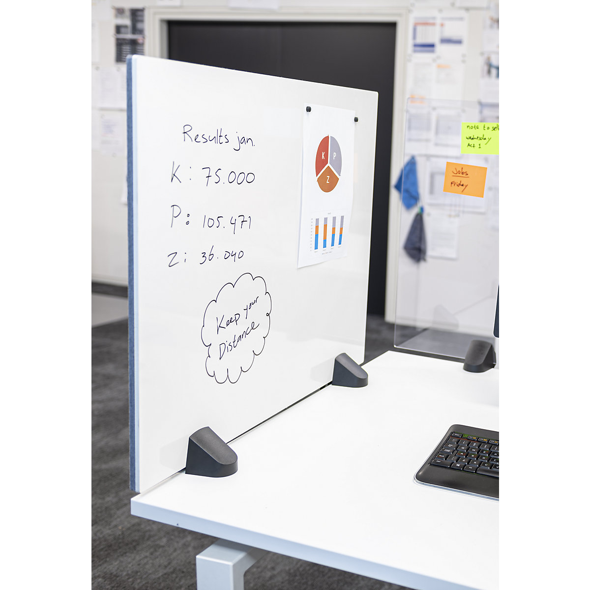Desk partition for an individual workplace – SMIT VISUAL (Product illustration 3)-2