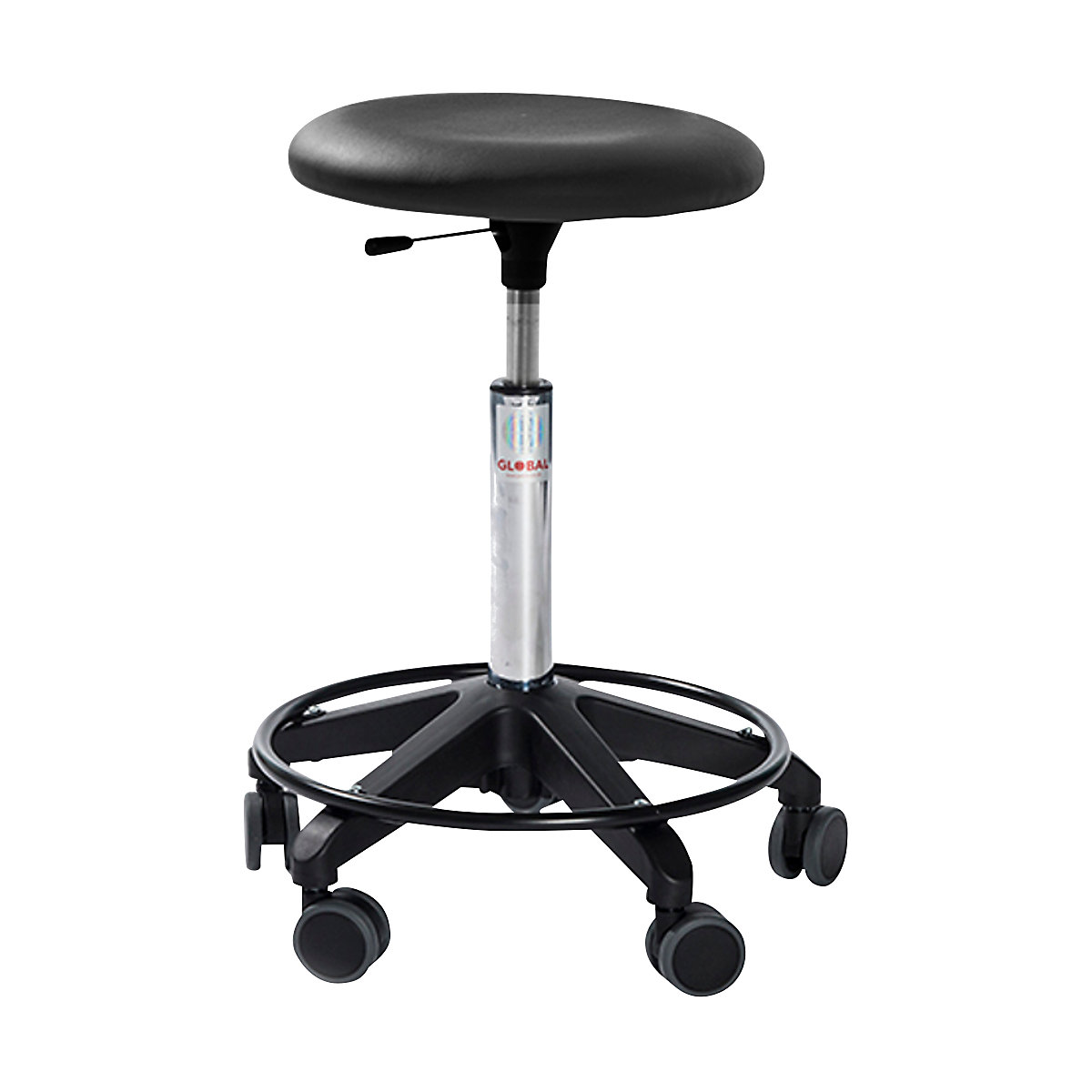 Industrial stool, height adjustable