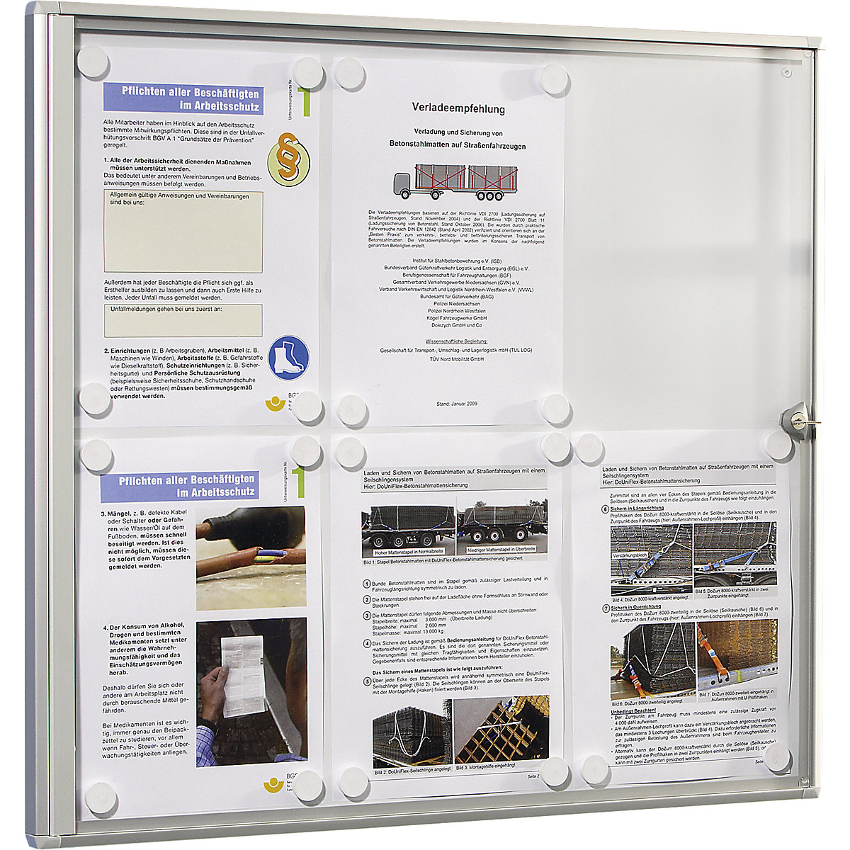 Display case for indoor use – eurokraft basic (Product illustration 2)-1