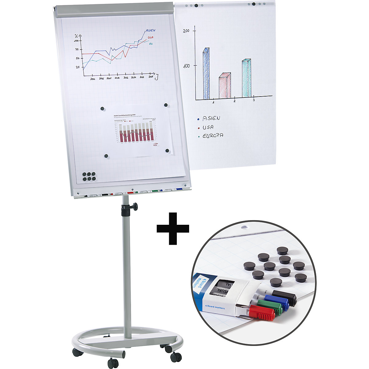 Flip-chart set incl. accessories - SMIT VISUAL