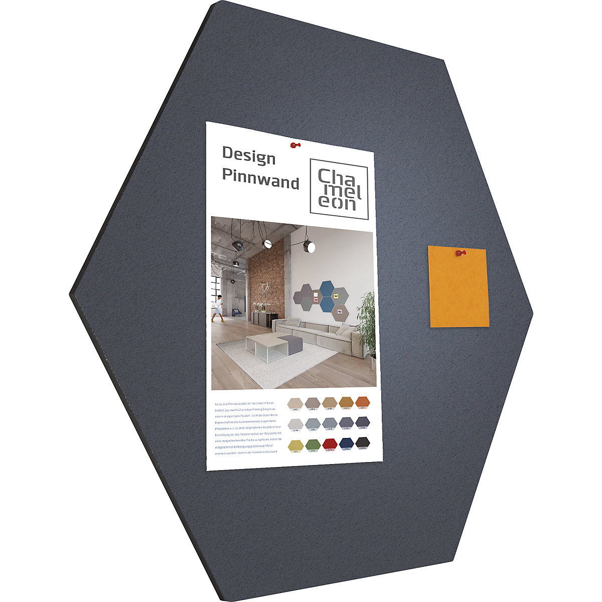 Hexagonal designer pin board – Chameleon (Product illustration 22)-21