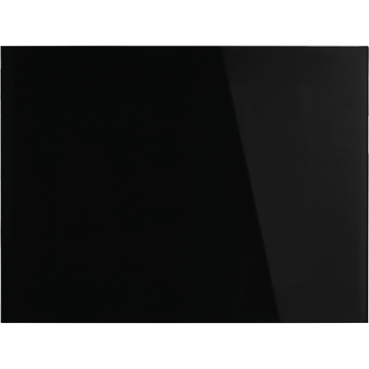 Designer glass board – magnetoplan, magnetic, WxH 800 x 600 mm, jet black-2