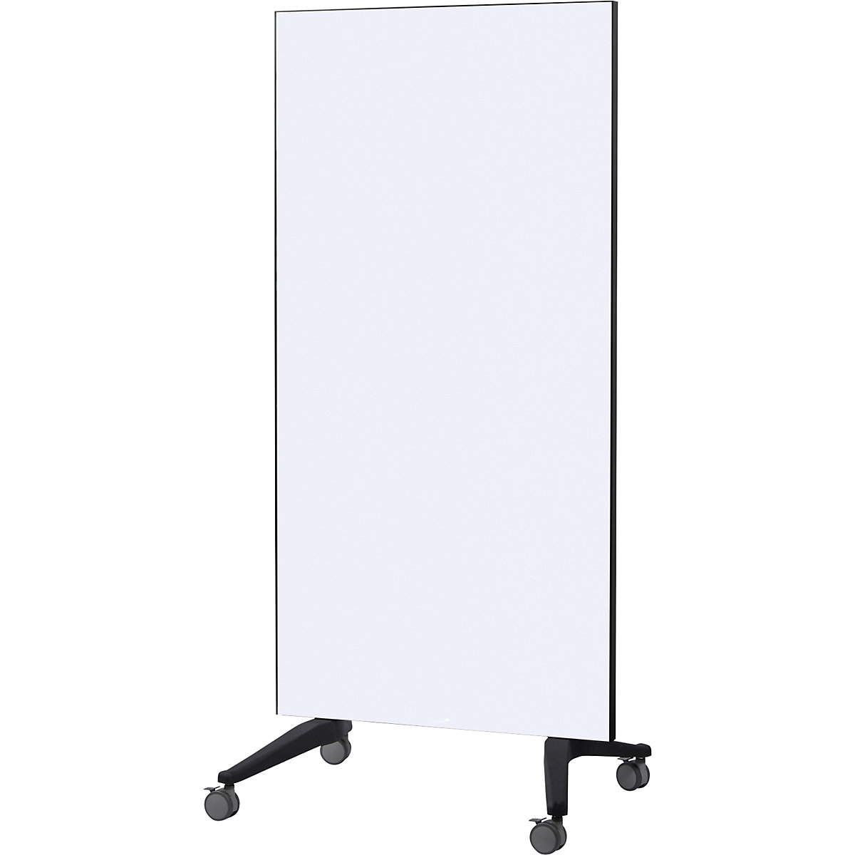 Glass board, mobile – Legamaster, safety glass, WxH 950 x 1750 mm, white-1