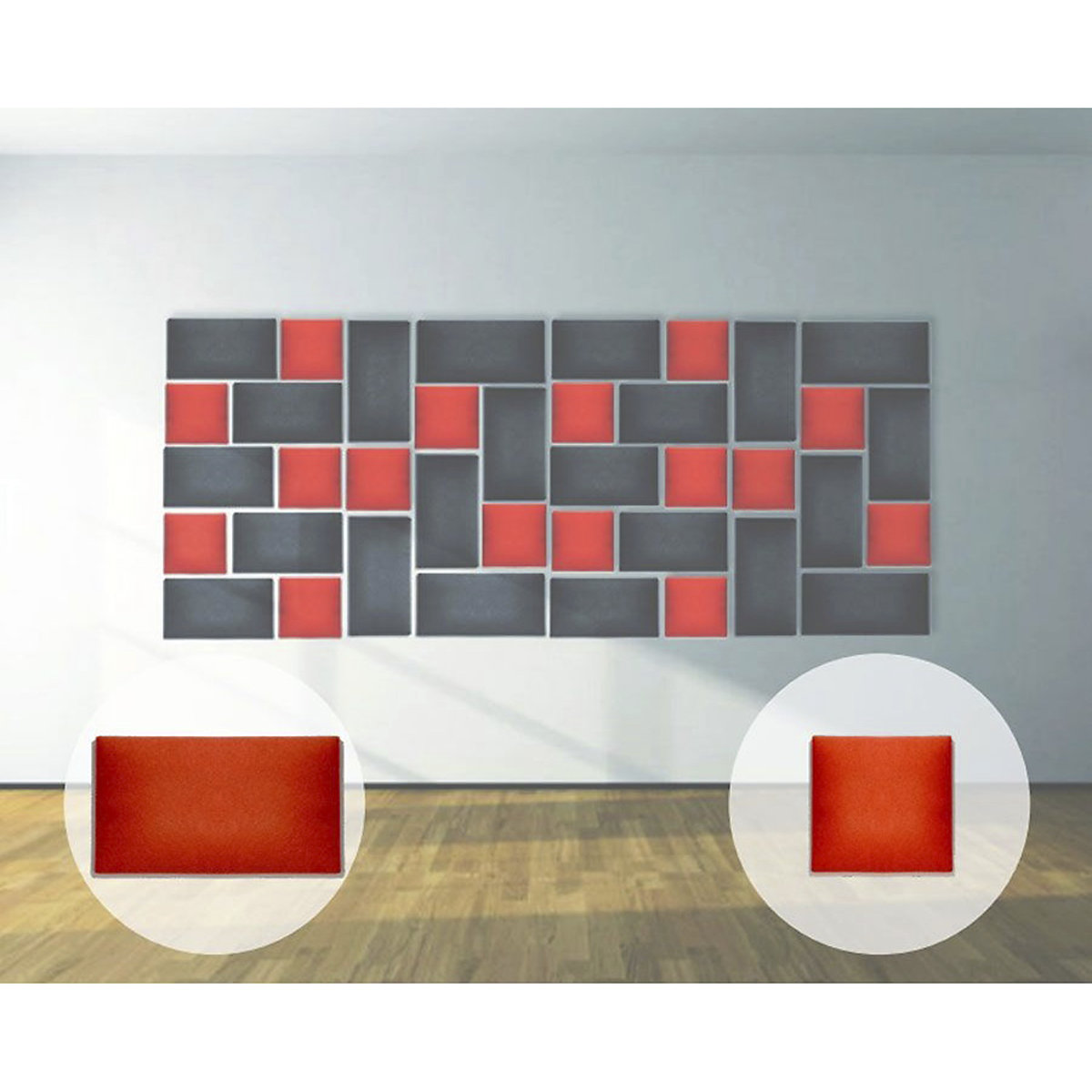 Bliss Rectangle Fabric Acoustic Tile (Product illustration 2)-1
