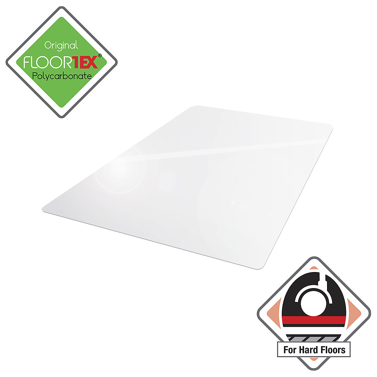 Ultimat Polycarbonate Rectangular Hard Floor Chair Mat (Product illustration 6)-5