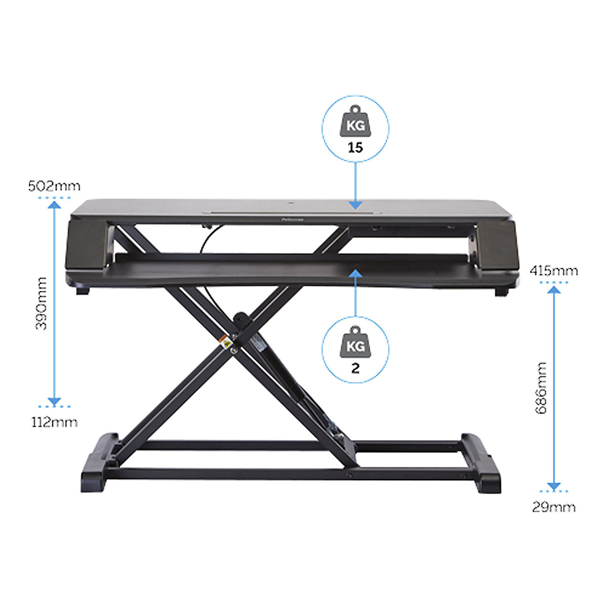 Fellowes Corviso Sit-Stand Workstation (Product illustration 6)-5